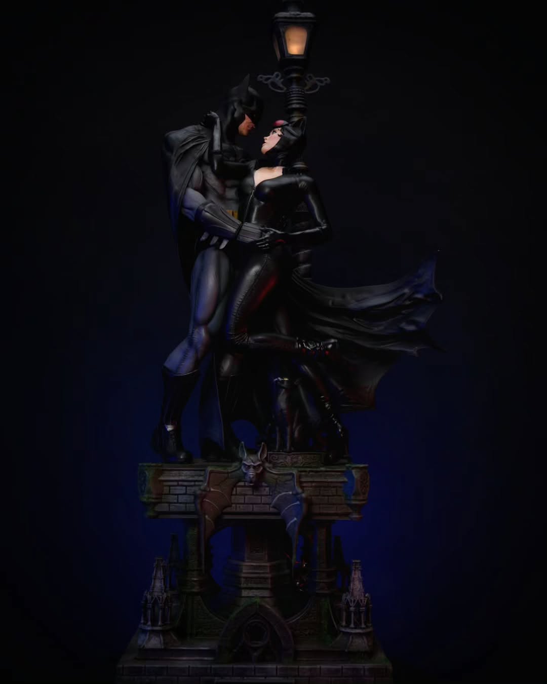 Cat and Bat Figure