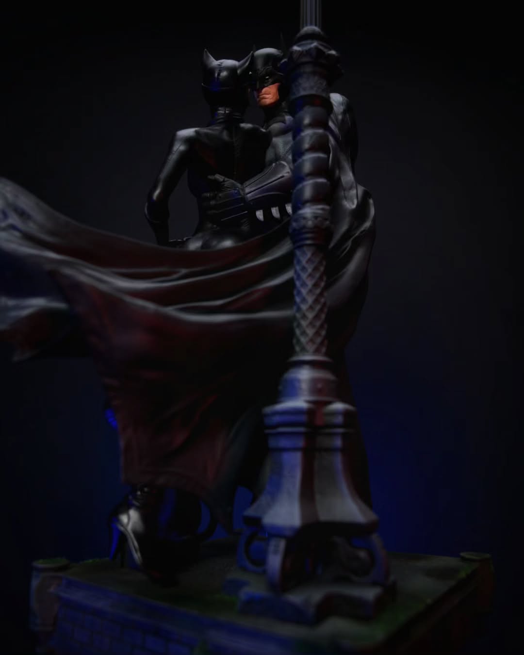 Cat and Bat Figure