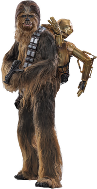 Star Wars Chewbacca with Disassembled C-3PO Sixth Scale Figure