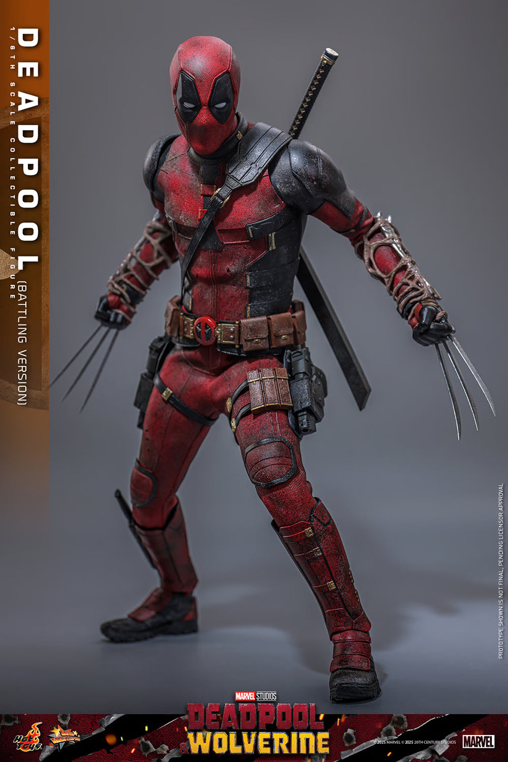 Marvel Deadpool Battling Version Collectible Action Figure