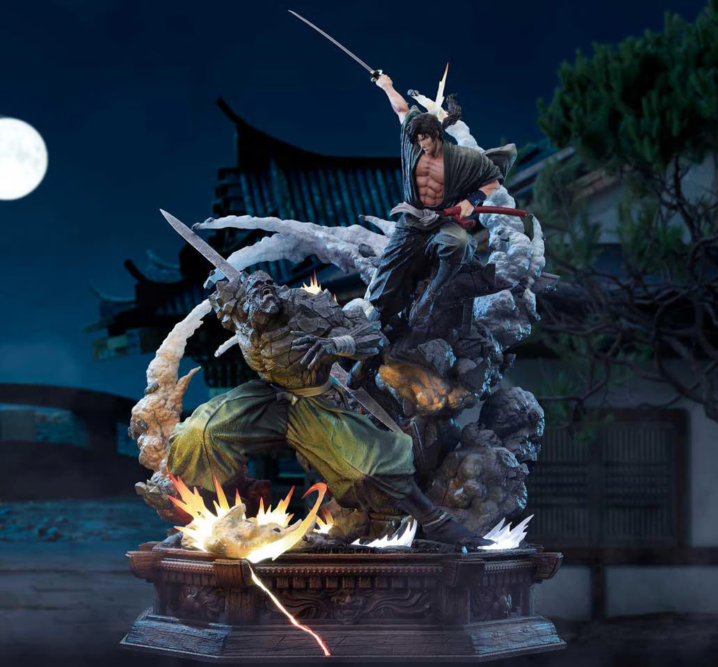 Ninja Scroll Jubei vs. Tessai Premium Diorama Statue